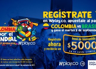 Colombia VS Brasil. Regístrate ahora en WPlay.co y recibe un bono de 5.000