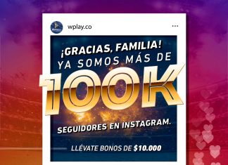 Términos y condiciones sorteo Instagram 100K sorteo Instagram Wplay.co 100K