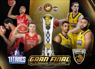 Tigrillos vs Titanes: Final de la Liga profesional de Baloncesto de Colombia Titanes contra Tigrillos en la final de la Liga Profesional de Basquetbol en Colombia