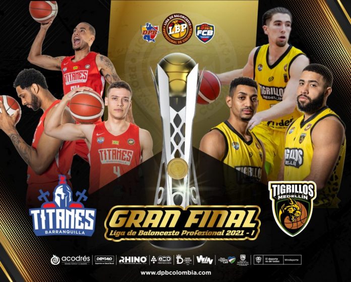 Titanes contra Tigrillos en la final de la Liga Profesional de Basquetbol en Colombia