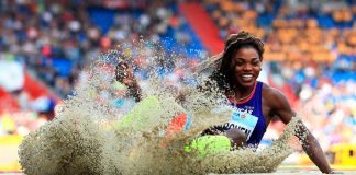 Caterine Ibargüen por su tercera medalla en los Juegos Olímpicos