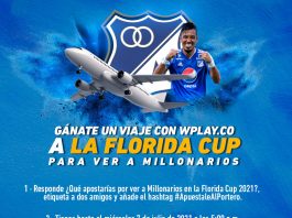 Ganador 1 Florida Cup 2021 – Wplay.co y Millos te llevan a Orlando Florida Cup 2021