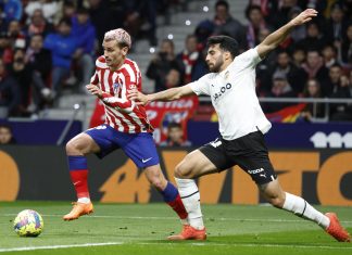 Atlético de Madrid y Valencia: partidazo de la fecha 22 ATL MADRID VS VALENCIA