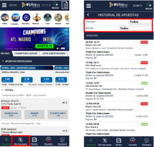 Historial de apuestas 9