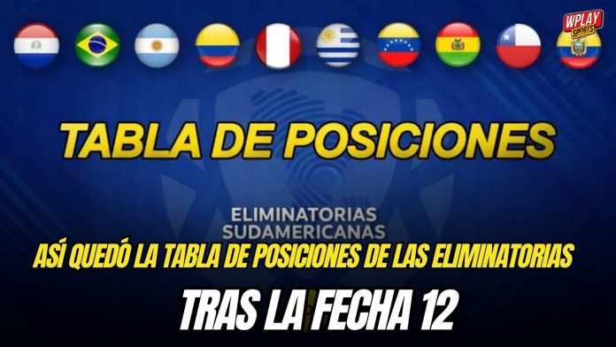 Tabla eliminatorias fecha 12