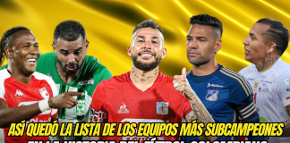 Conoce la lista de Subcampeones de Colombia