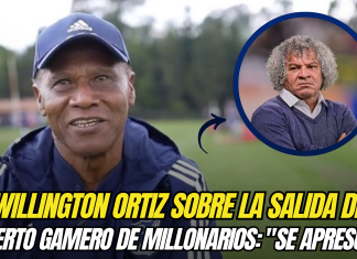 Willington Ortiz sobre la salida de Alberto Gamero de Millonarios: «Se apresuró» Willington Ortiz habla de la salida de Gamero