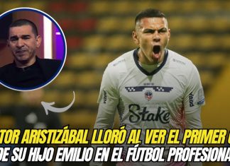 Víctor Aristizábal lloró al ver el 1er gol de su hijo Emilio en FPC Víctor Aristizábal marca su primer gol como profesional