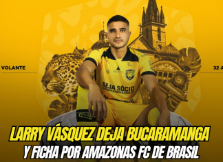 Larry Vásquez deja Bucaramanga y ficha por Amazonas FC de Brasil Larry Vásquez
