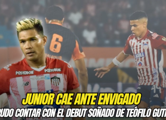 Junior cae ante Envigado y no pudo contar con el debut soñado de Teófilo Gutiérrez Teófilo Gutiérrez