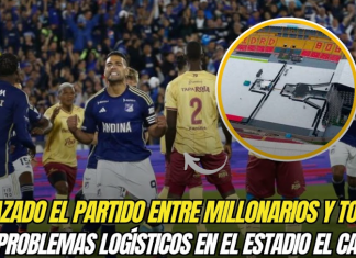 Aplazado el partido entre Millonarios y Tolima por problemas logísticos en el Estadio El Campín Millonarios