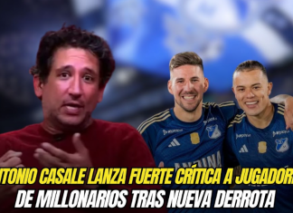 Antonio Casale lanza fuerte crítica a jugadores de Millonarios tras nueva derrota Millonarios