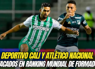 Deportivo Cali y Atlético Nacional, destacados en ranking mundial de formadores Deportivo Cali y Atlético Nacional