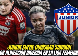 Junior sufre durísima sanción por alineación indebida en la Liga Femenina Junior, Liga Femenina