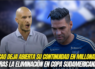 Falcao deja abierta su continuidad en Millonarios tras la eliminación en Copa Sudamericana Falcao, Millonarios