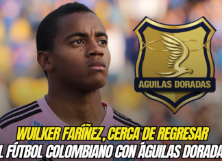 Wuilker Faríñez, cerca de regresar al fútbol colombiano con Águilas Doradas Wuilker Faríñez