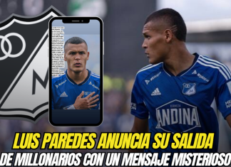 Luis Paredes anuncia su salida de Millonarios con un mensaje misterioso Millonarios, Luis Paredes