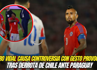 Arturo Vidal causa controversia con gesto provocador tras derrota de Chile ante Paraguay en la jornada 13 Arturo Vidal