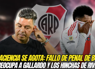 La paciencia se agota: fallo de penal de Borja preocupa a Gallardo y los hinchas de River Plate River Plate