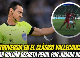 Controversia en el clásico vallecaucano: Wilmar Roldán decreta penal por jugada insólita en la fecha 10 Clásico vallecaucano, Deportivo Cali, América de Cali
