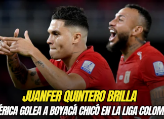 Juanfer Quintero brilla y América de Cali golea a Boyacá Chicó 3-0 en la Liga Colombiana Juan Fernando Quintero, América de Cali
