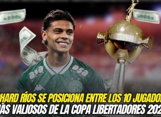 Richard Ríos se posiciona entre los 10 jugadores más valiosos de la Copa Libertadores 2025 Richard Ríos