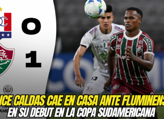 Once Caldas cayó 1-0 en casa ante Fluminense en su debut en la Copa Sudamericana Once Caldas