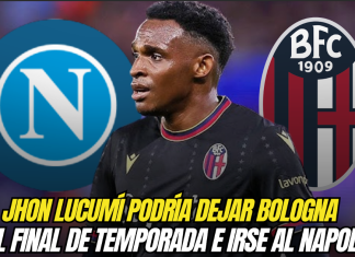 Jhon Lucumí podría dejar Bologna al final de temporada e irse al Napoli Jhon Lucumí