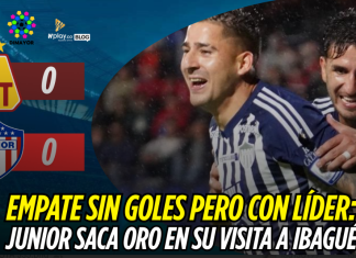 Empate sin goles pero con líder: Junior saca oro en su visita a Ibagué en la fecha 14 Junior de Barranquilla