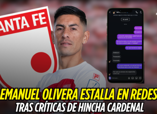 Emanuel Olivera estalla en redes tras críticas de hincha cardenal Emanuel Olivera