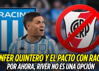 Juan Fernando Quintero y el pacto con Racing: por ahora, River no es una opción Juan Fernando Quintero