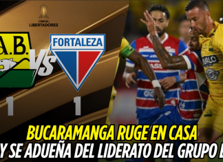 Atlético Bucaramanga ruge en casa y se adueña del liderato del Grupo E Atlético Bucaramanga