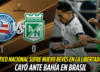 Atlético Nacional sufre nuevo revés en la Libertadores: Cayó ante Bahía en Brasil Atlético Nacional