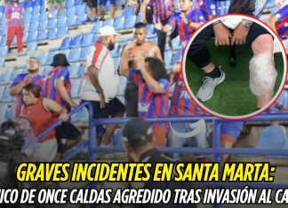 Graves incidentes en Santa Marta: técnico de Once Caldas agredido tras invasión al campo en la fecha 17 Once Caldas, Unión Magdalena