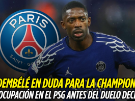 Dembélé en duda para la Champions: preocupación en el PSG antes del duelo decisivo Ousmane Dembélé
