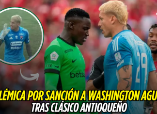 Polémica por sanción a Washington Aguerre tras clásico antioqueño Washington Aguerre