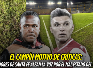 El Campín motivo de críticas: jugadores de Santa Fe alzan la voz por el mal estado del campo Independiente Santa Fe