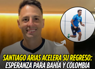 Santiago Arias acelera su regreso: esperanza para Bahía y Colombia Santiago Arias