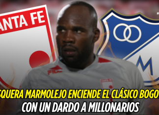 Mosquera Marmolejo enciende el clásico bogotano con un dardo a Millonarios Millonarios FC, Mosquera Marmolejo