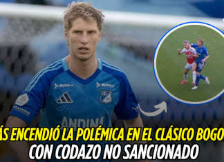 Andrés Llinás encendió la polémica en el clásico bogotano con codazo no sancionado Andrés Llinás