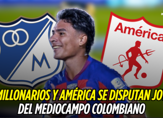 Millonarios y América se disputan joya del mediocampo colombiano Millonarios, América de Cali