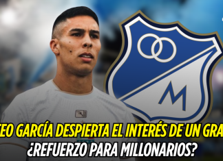 Mateo García despierta el interés de un grande: ¿refuerzo para Millonarios? Mateo García, Millonarios