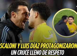 Scaloni y Luis Díaz protagonizaron un cruce lleno de respeto Luis Díaz