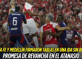 Santa Fe e Independiente Medellín firmaron tablas en una ida sin brillo: promesa de revancha en el Atanasio Santa Fe vs Independiente Medellín