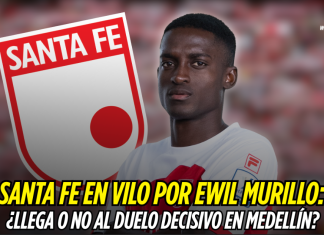 Santa Fe en vilo por Ewil Murillo: ¿llega o no al duelo decisivo en Medellín? Independiente Santa Fe