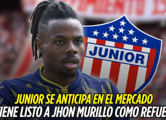 Junior se anticipa en el mercado y tiene listo a Jhon Murillo como refuerzo Junior de Barranquilla