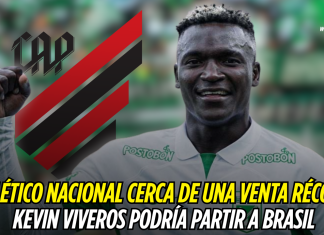 Nacional cerca de una venta récord: Kevin Viveros podría partir a Brasil Kevin Viveros podría ir a Brasil