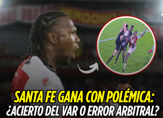 Santa Fe gana con polémica: ¿acierto del VAR o error arbitral? Santa Fe con polémica decisión del VAR