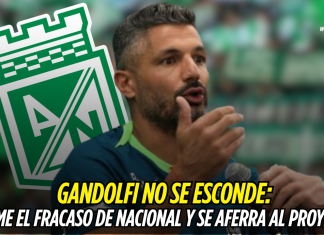 Gandolfi no se esconde: asume el fracaso de Nacional y se aferra al proyecto Gandolfi habla de la actual situación de Nacional