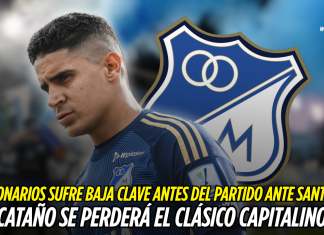 Millonarios sufre baja clave: Cataño se perderá el clásico capitalino Daniel Cataño se perdería la última fecha de Cuadrangulares